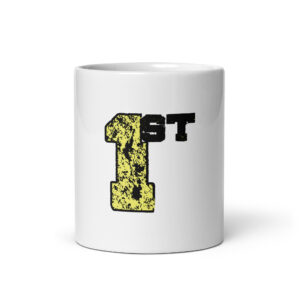 White glossy mug