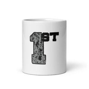 White glossy mug